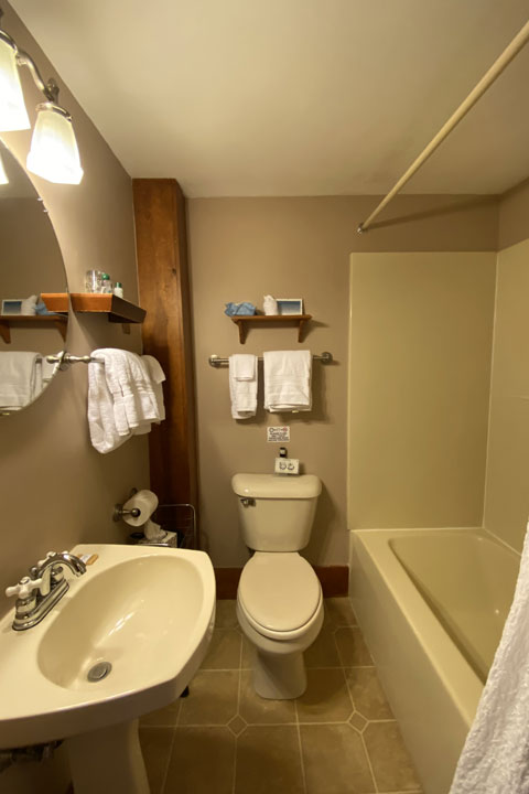 Rylee Bathroom | Follansbee Inn, Lake Sunapee, NH