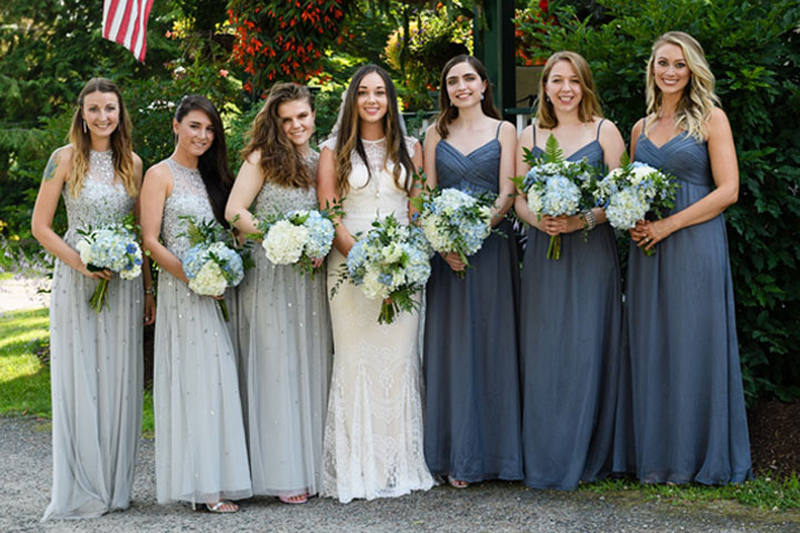 Bride and bridesmaid | Follansbee Inn, Kazer Lake, NH