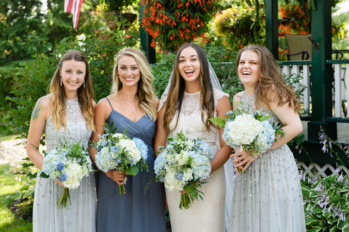 Bride and Bridesmaids | Follansbee Inn, Kazer Lake, NH