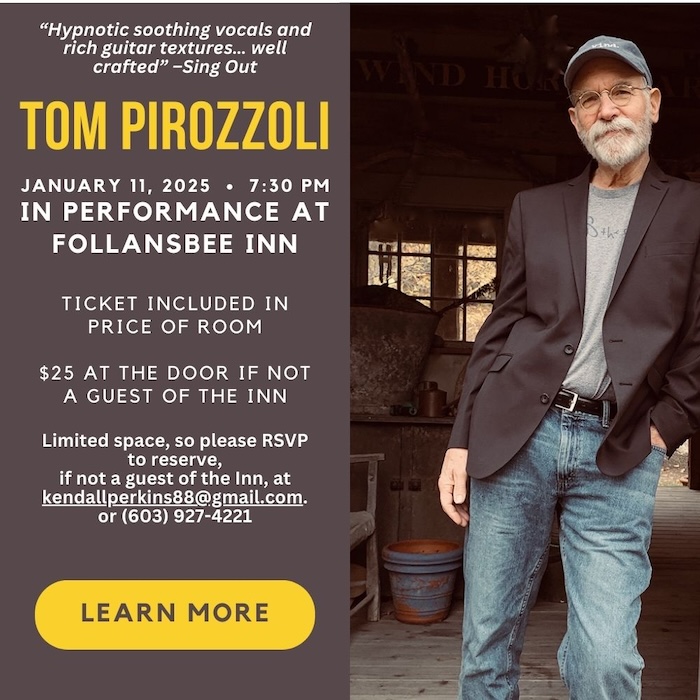 Tom Pirozzoli live in performance at Follansbee Inn