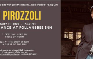 Tom Pirozzoli live in performance at Follansbee Inn