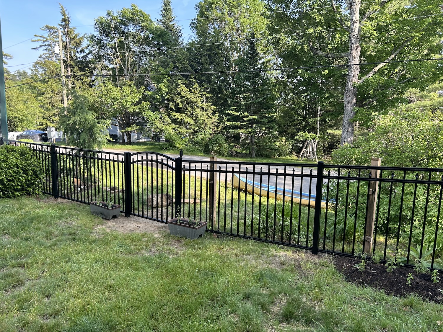 new fence 1 Follansbee Inn new fence