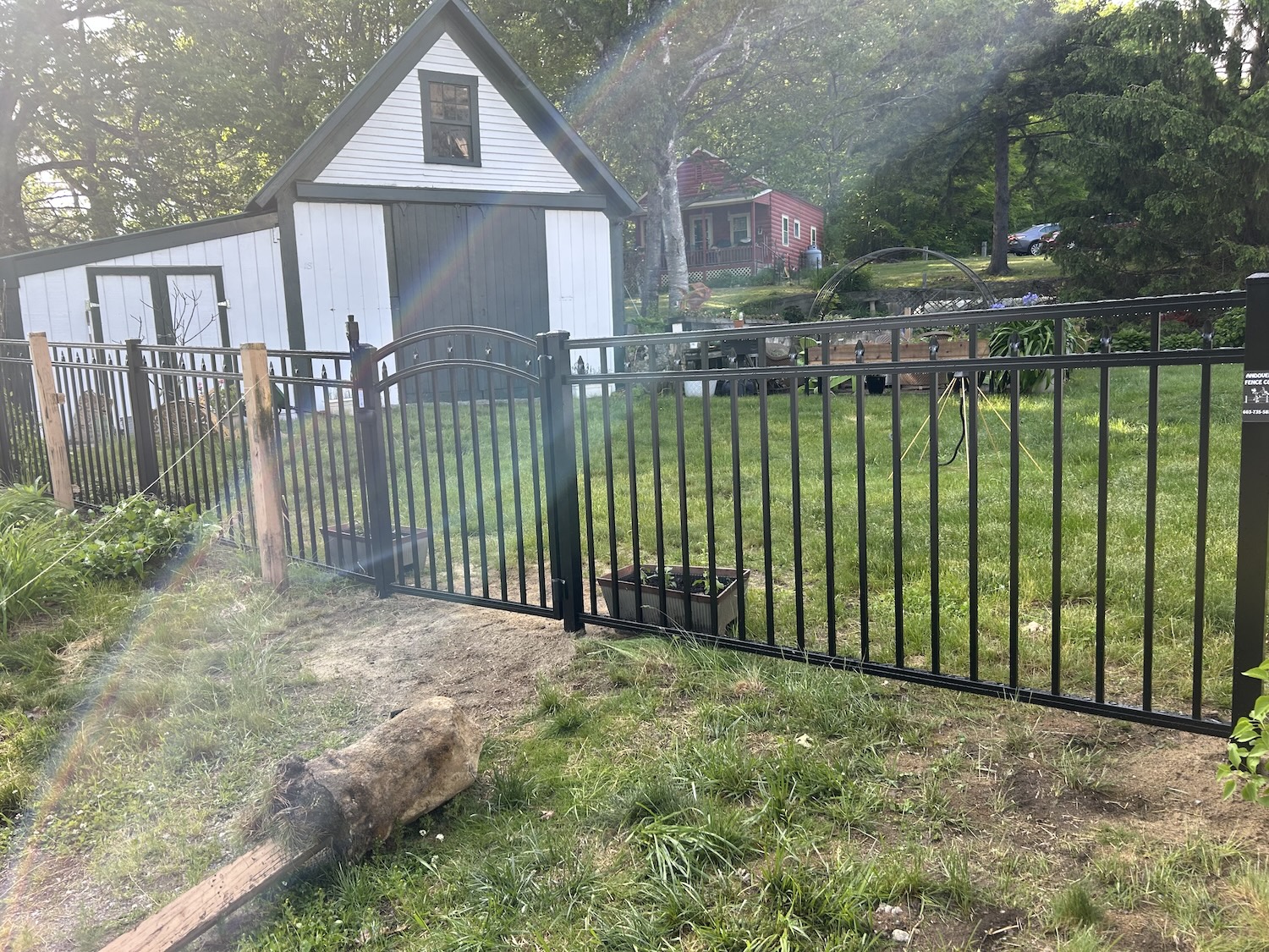 new fence 2 Follansbee Inn new fence